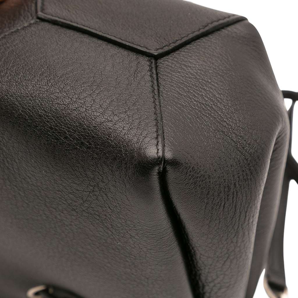 Saint Laurent Mini Leather Monogram Embellished Bourse Bucket Bag - Detail 2