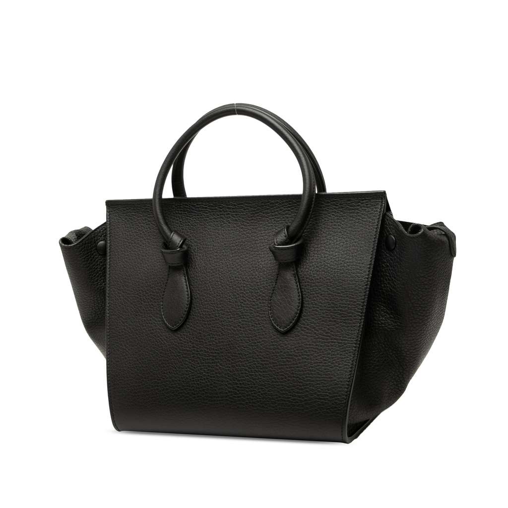 Celine Medium Grained Calfskin Tie Knot Tote - Back view