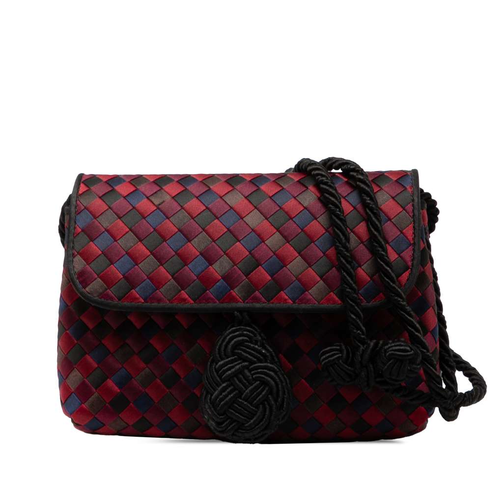 Bottega Veneta Satin Intrecciato Flap Crossbody