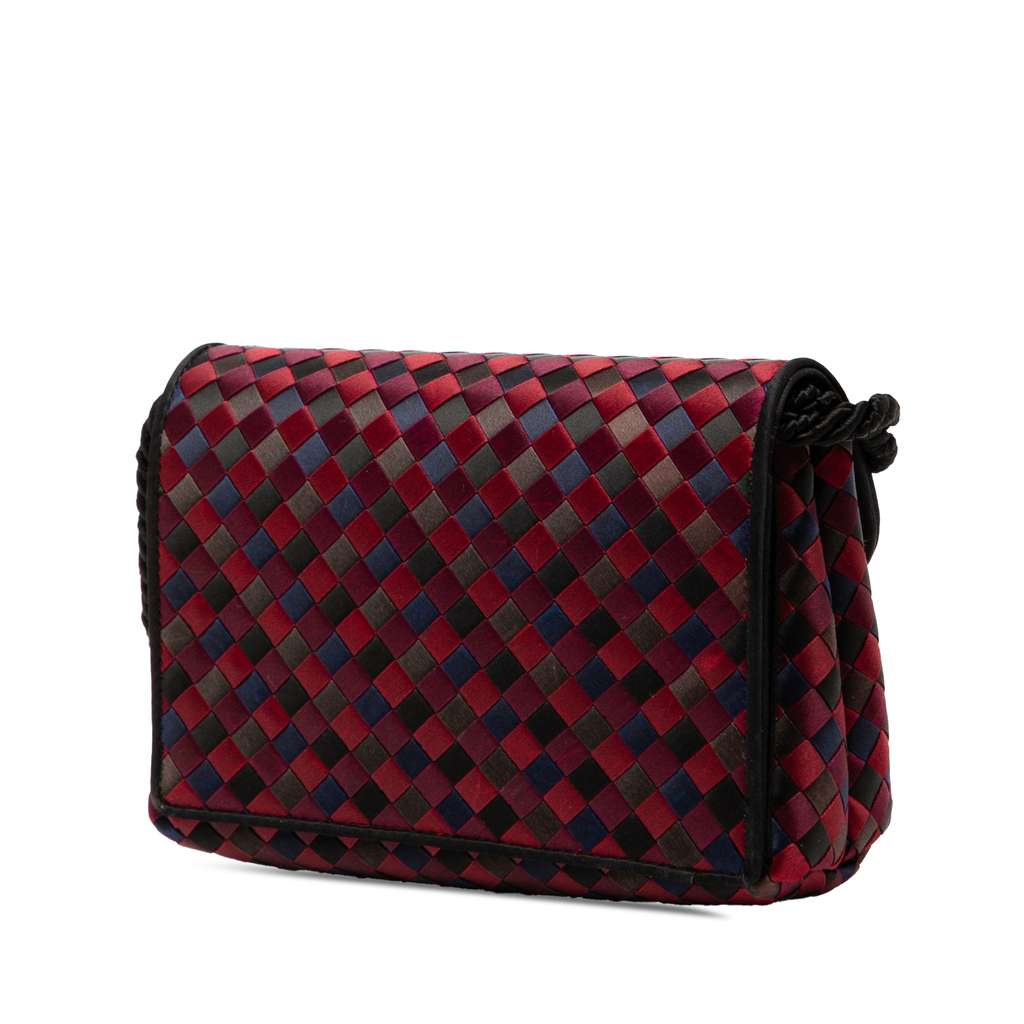 Bottega Veneta Satin Intrecciato Flap Crossbody - Back view