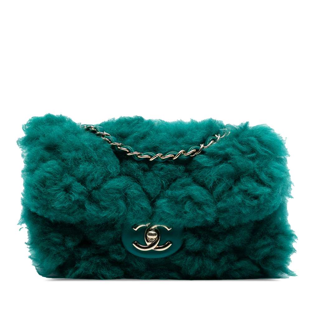Chanel Small CC Shearling Single Flap