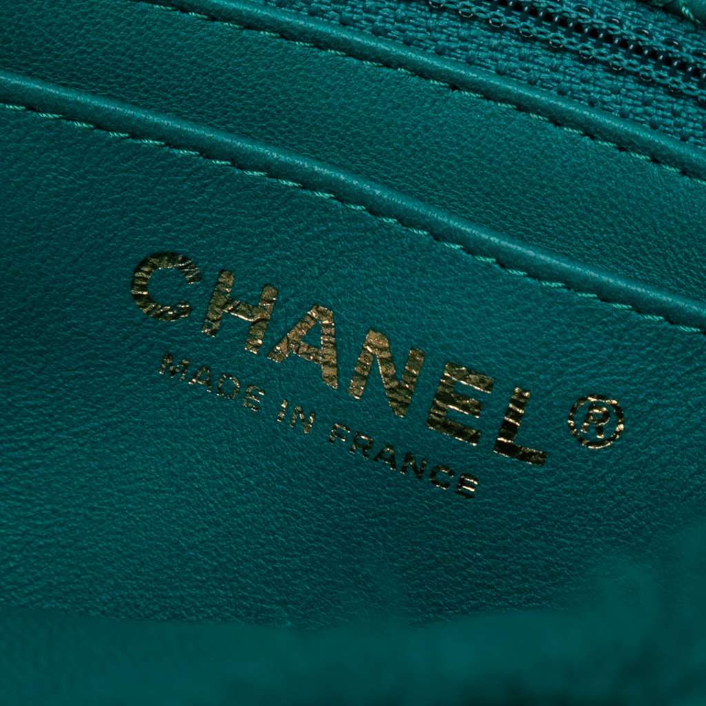 Chanel Small CC Shearling Single Flap - Side view