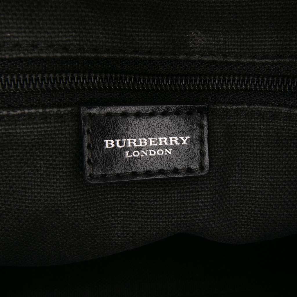Burberry House Check Suede Shoulder Bag - Side view