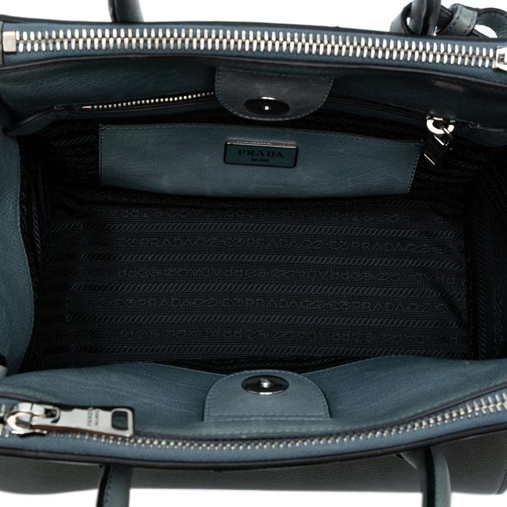 Prada Small Glace Calf Twin Pocket Satchel - 4