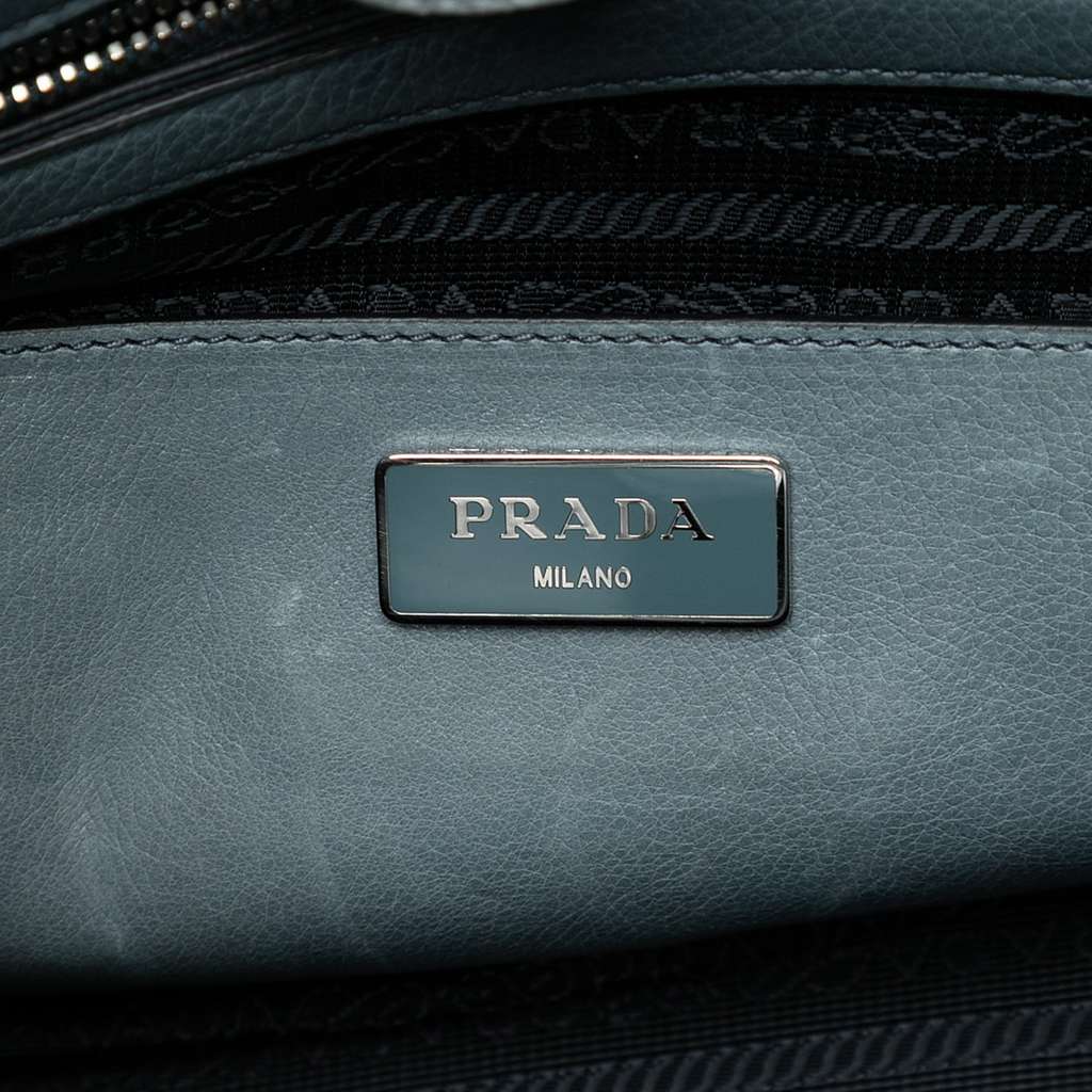 Prada Small Glace Calf Twin Pocket Satchel - Side view