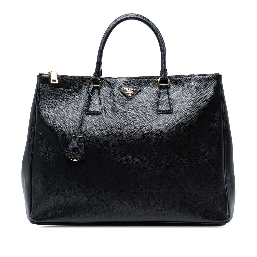 Prada Extra Large Saffiano Lux Galleria Double Zip Tote