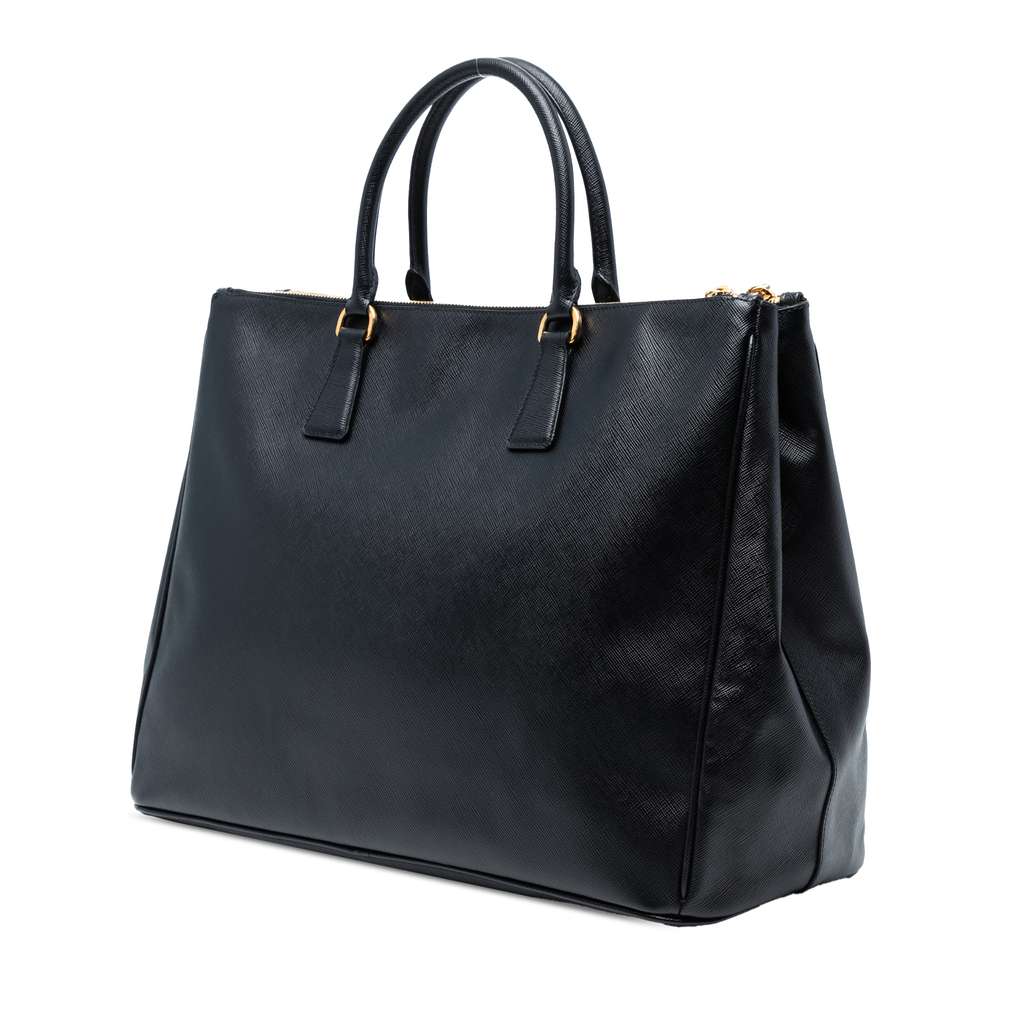 Prada Extra Large Saffiano Lux Galleria Double Zip Tote - Back view