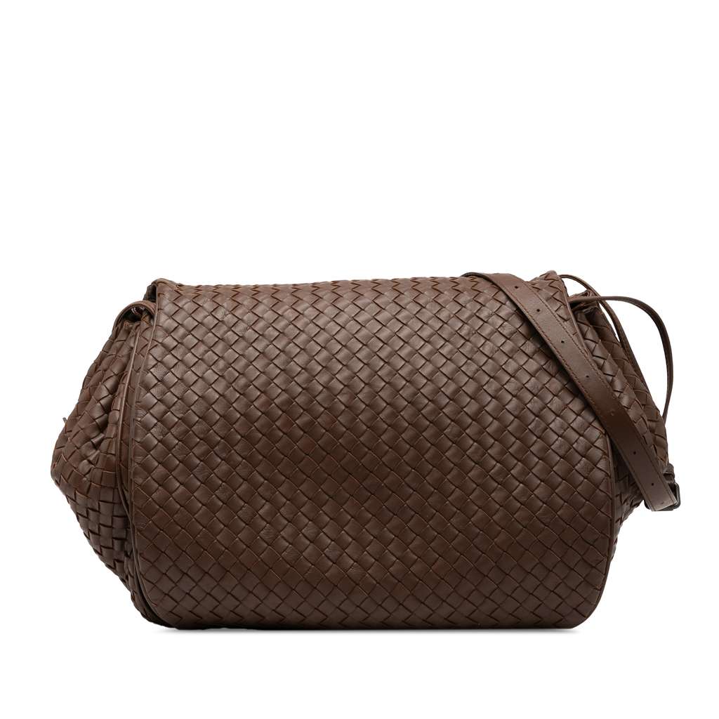 Bottega Veneta Nappa Intrecciato Flap Crossbody