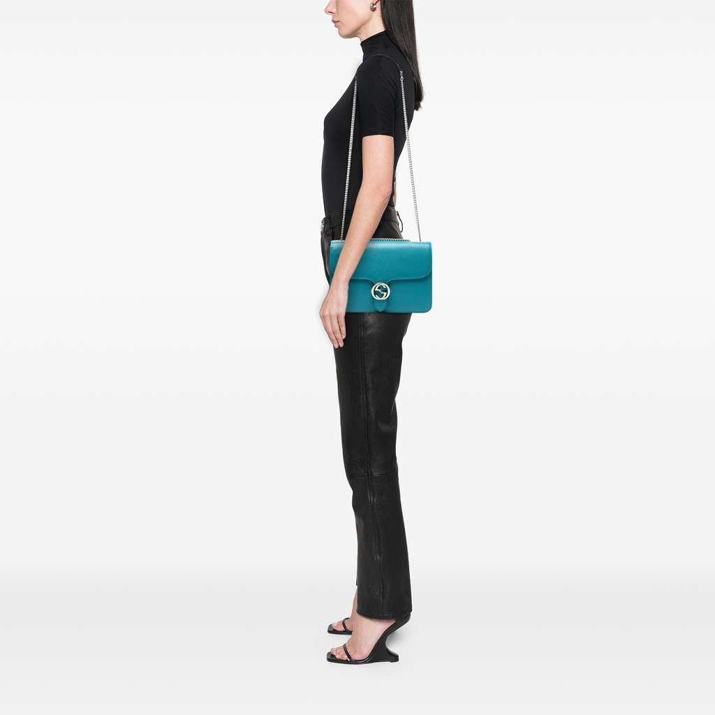 Gucci Medium Dollar Calfskin Interlocking G Crossbody - Detail 2