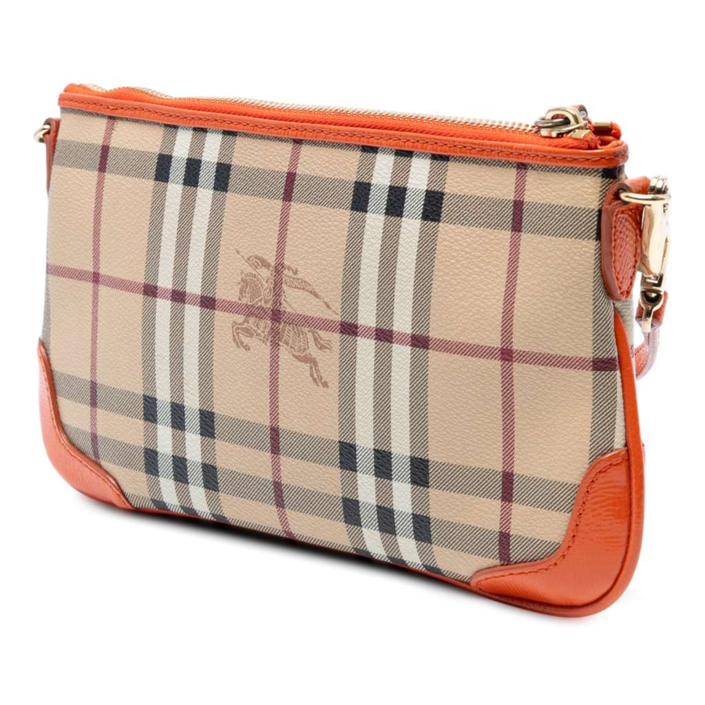 Burberry Haymarket Check Coated Canvas Peyton Crossbody - Back view
