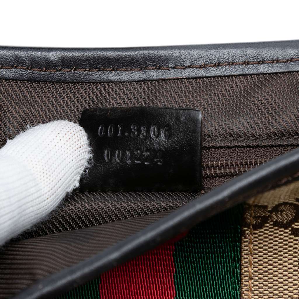 Gucci Medium GG Canvas Web Jackie Shoulder Bag - Detail 1