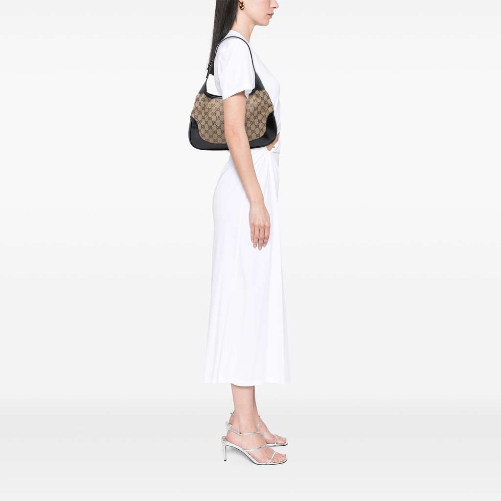 Gucci Medium GG Canvas Web Jackie Shoulder Bag - Detail 2