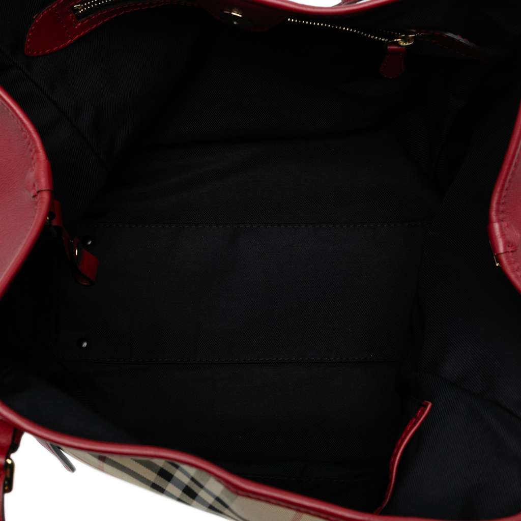 Burberry Small Haymarket Check Canvas and Leather Canterbury Tote - 4