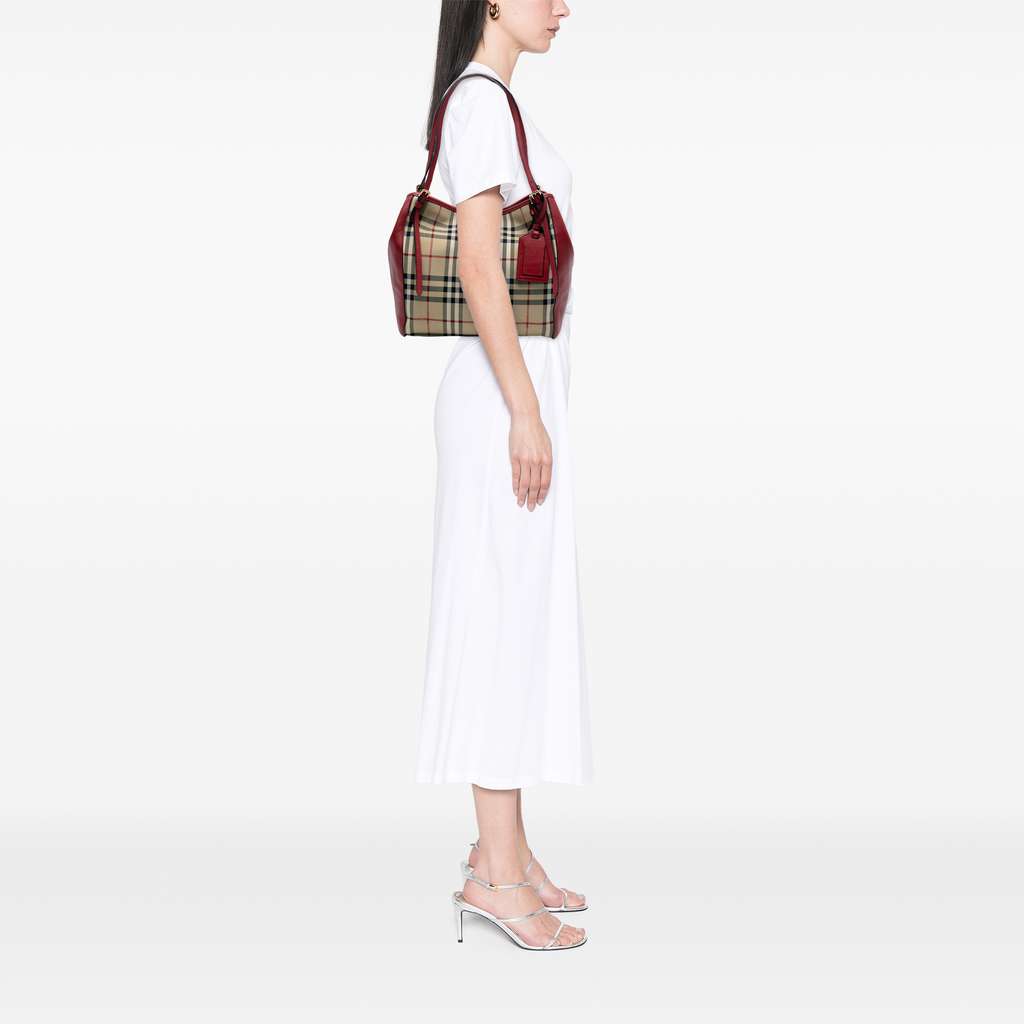 Burberry Small Haymarket Check Canvas and Leather Canterbury Tote - Detail 2