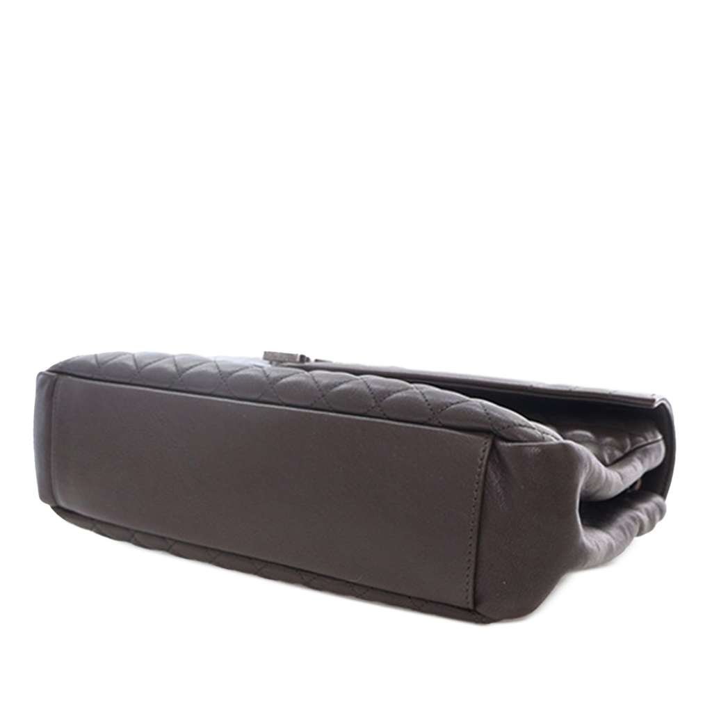 Saint Laurent Large Triquilt Leather Monogram Envelope Bag - Detail 1