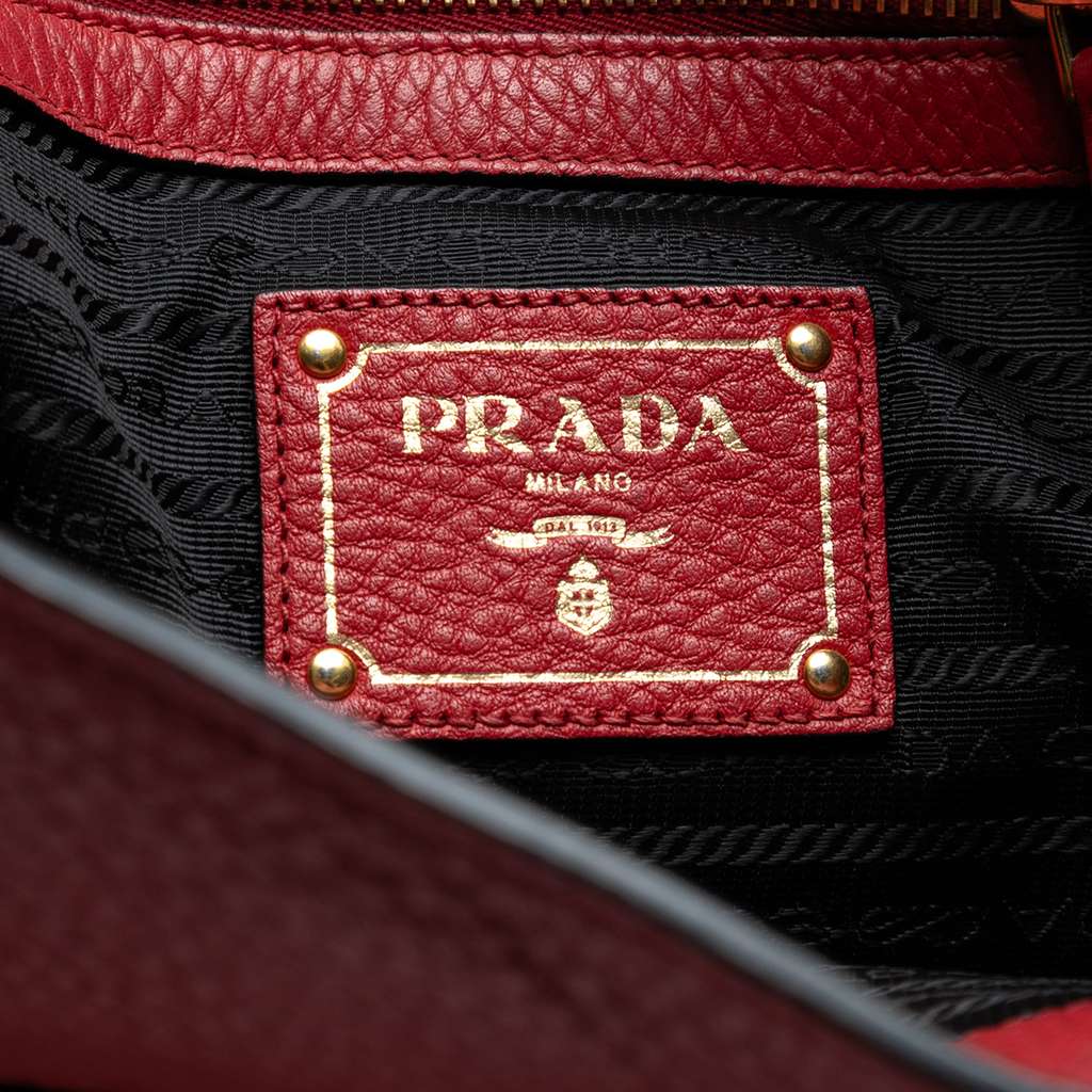 Prada Vitello Daino Canapa Logo Tote - Side view