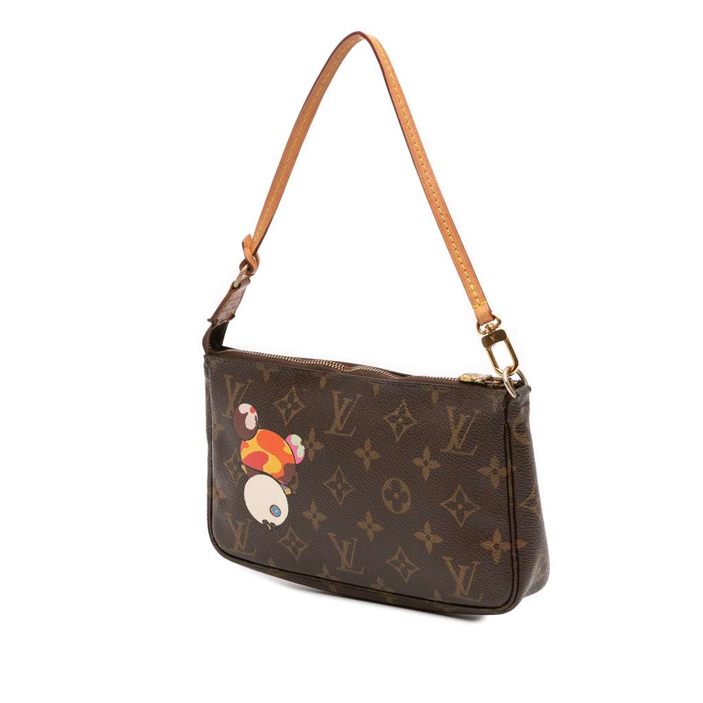 Louis Vuitton Takashi Murakami Monogram Panda Pochette Accessoires - Back view
