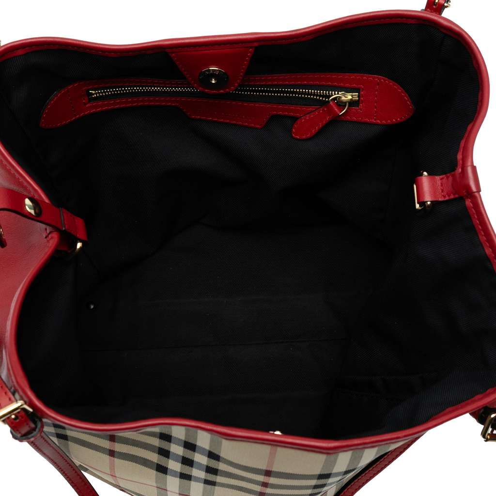 Burberry Small Haymarket Check Canvas and Leather Canterbury Tote - 4