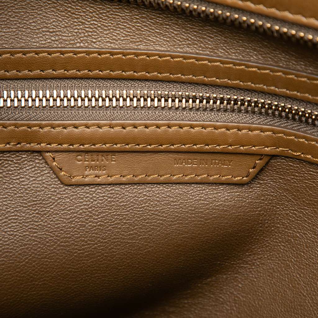 Celine Mini Tricolor Canvas and Leather Luggage Tote - Side view