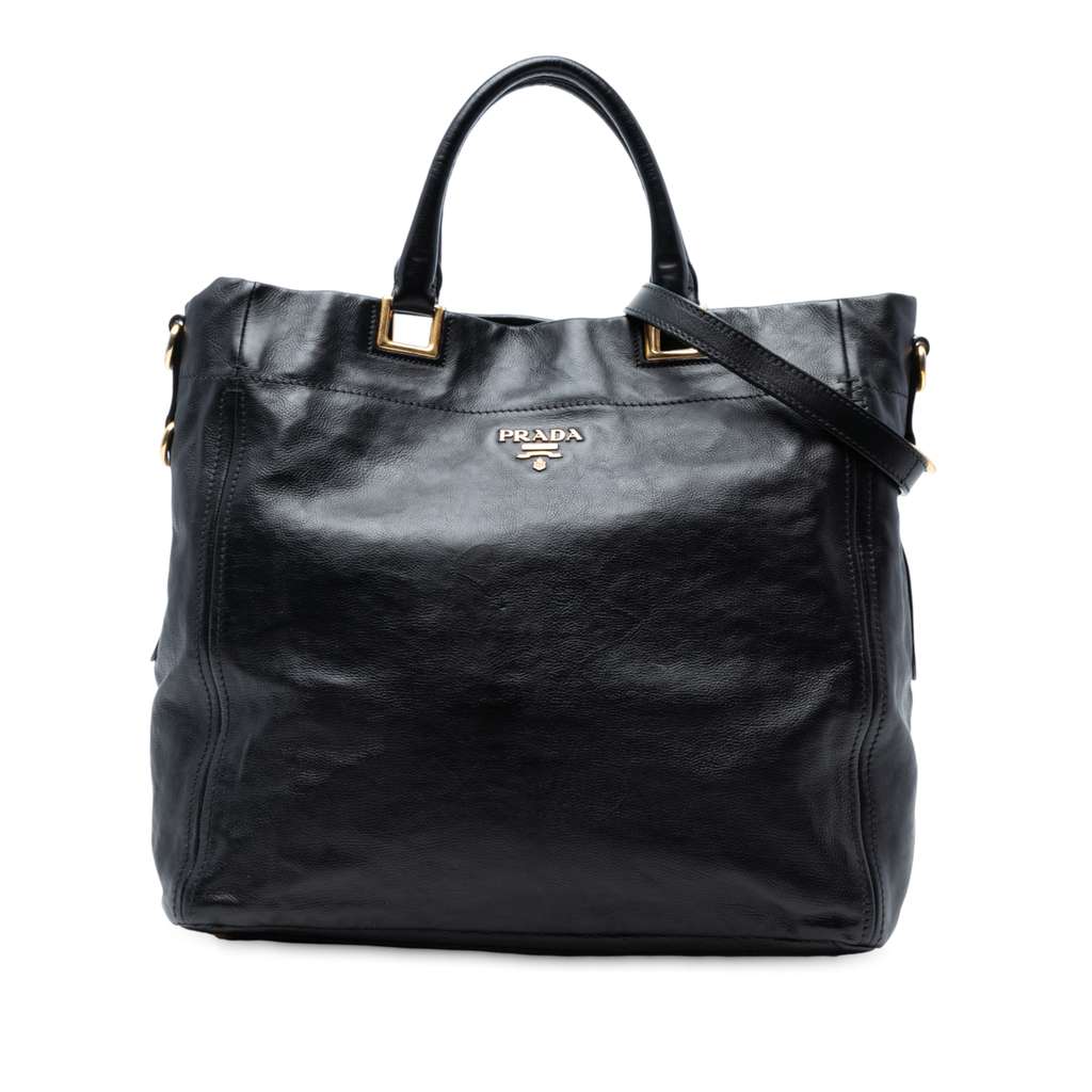 Prada Glace Calf Open Convertible Tote