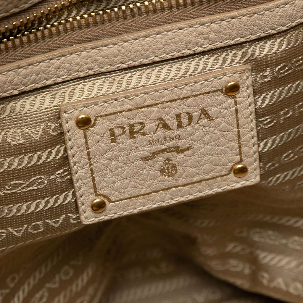 Prada Vitello Daino Double Pocket Tote - Side view