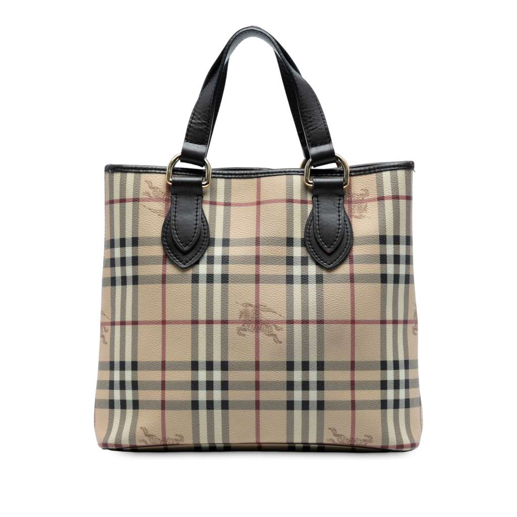 Burberry Haymarket Check Coated Canvas Tote