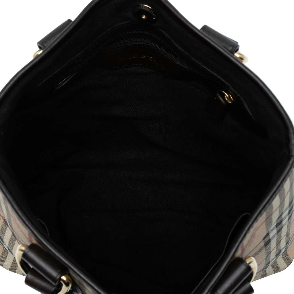 Burberry Haymarket Check Coated Canvas Tote - 4