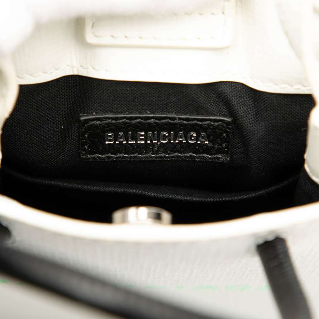 Balenciaga Mini Calfskin Logo Shopping Phone Holder - Side view
