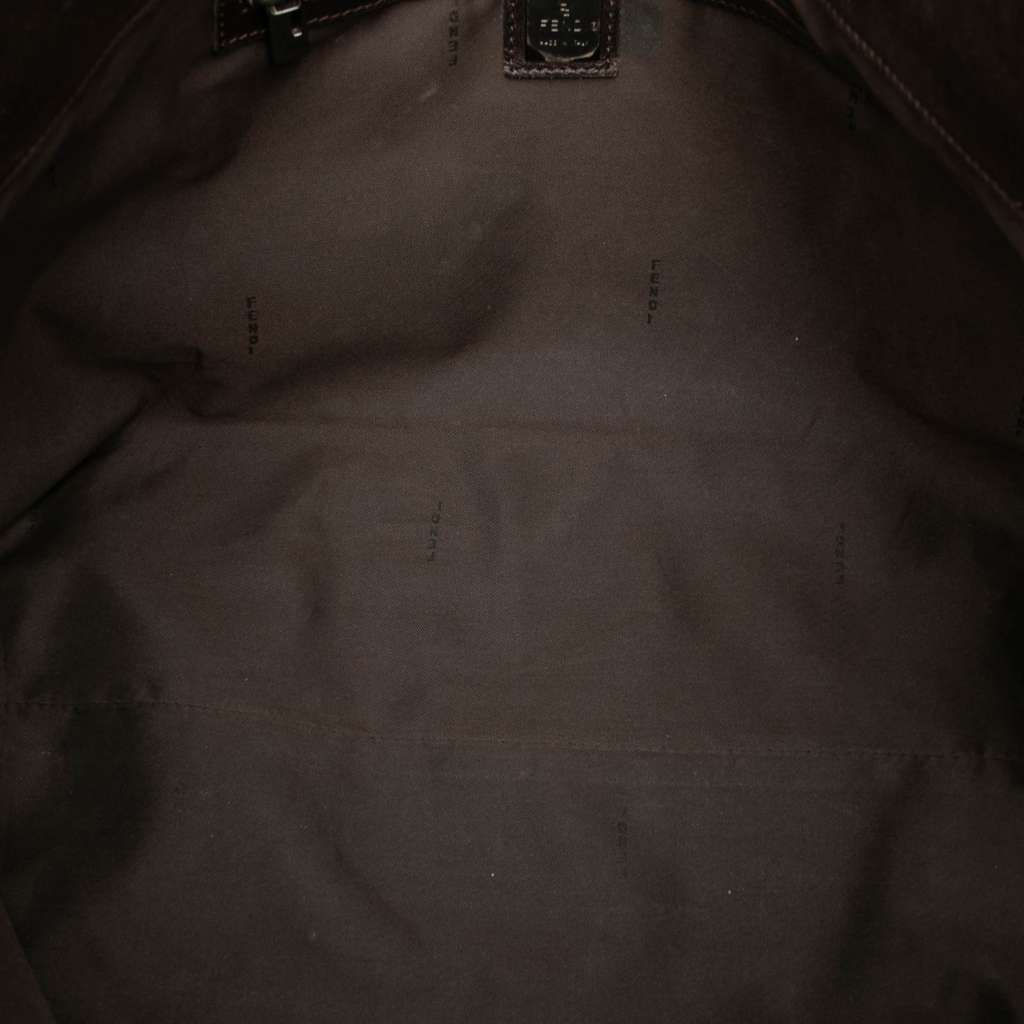 Fendi Medium Zucca Canvas Studded Roll Tote - 4