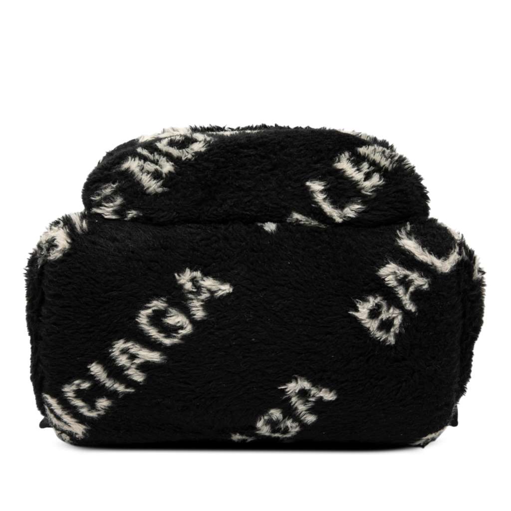 Balenciaga Small Faux Fur Diagonal Logo Everyday Backpack - Image 6