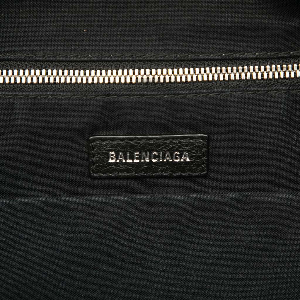 Balenciaga Small Faux Fur Diagonal Logo Everyday Backpack - Side view