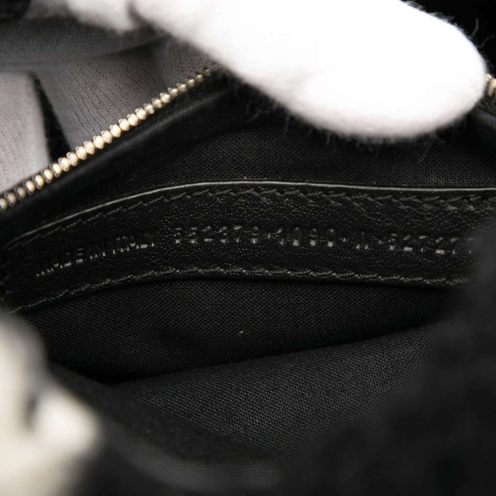 Balenciaga Small Faux Fur Diagonal Logo Everyday Backpack - Detail 1