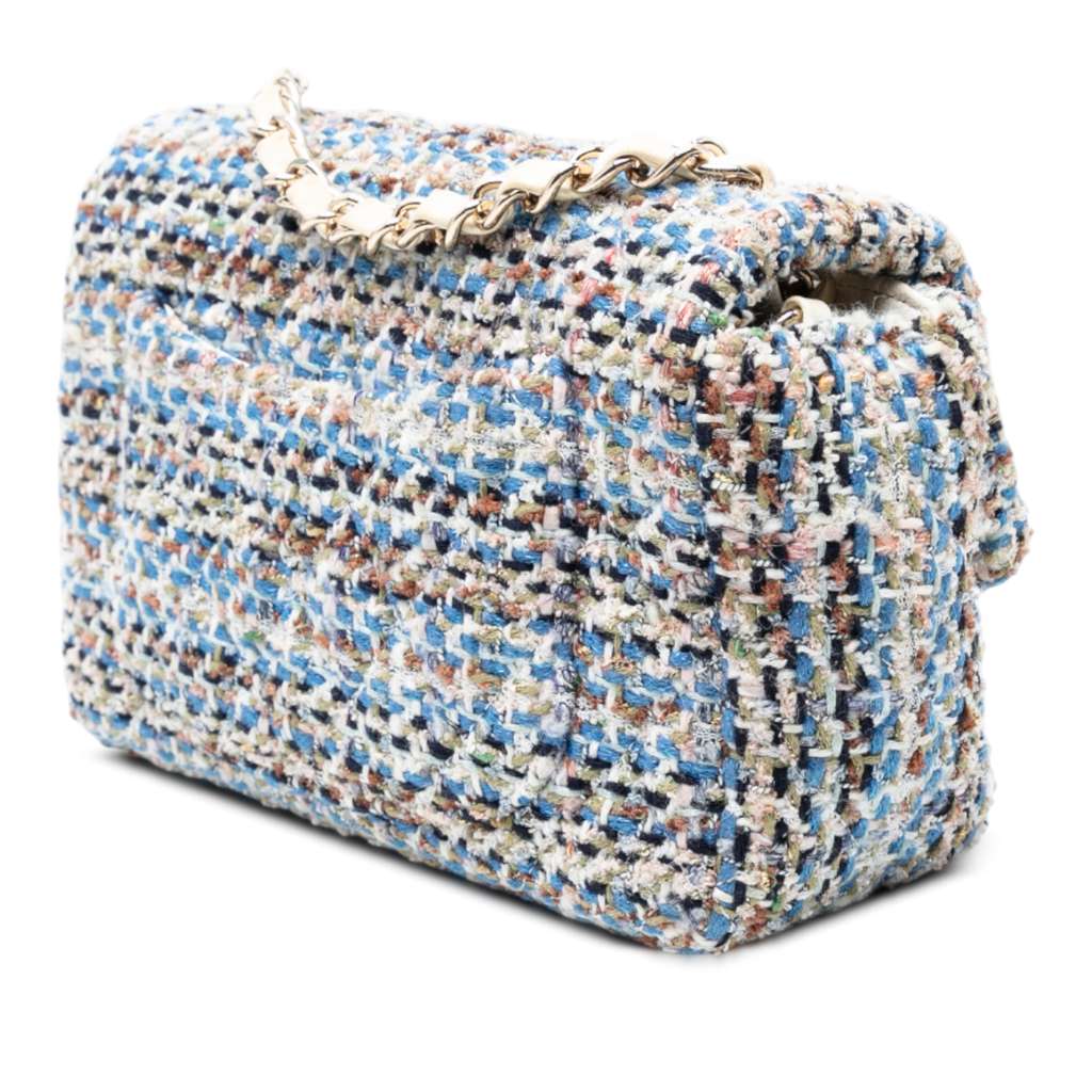 Chanel Mini Rectangular Classic Tweed Single Flap - Back view