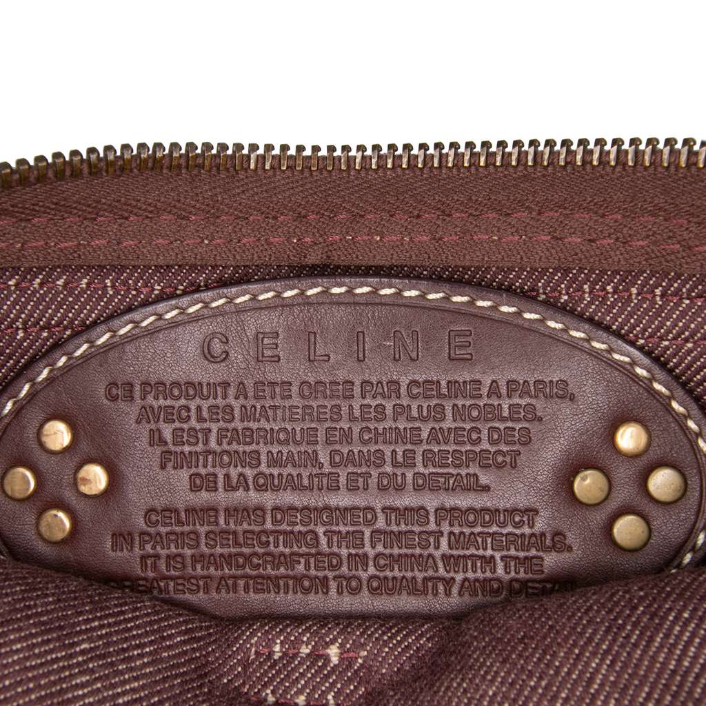 Celine Macadam Denim Double Pocket Belt Bag - Side view