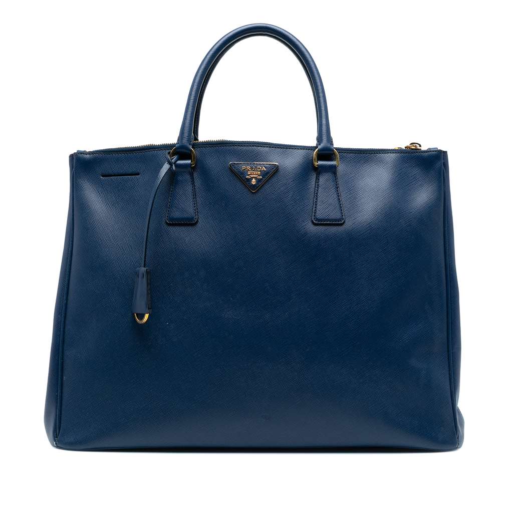 Prada Extra Large Saffiano Lux Galleria Double Zip Tote