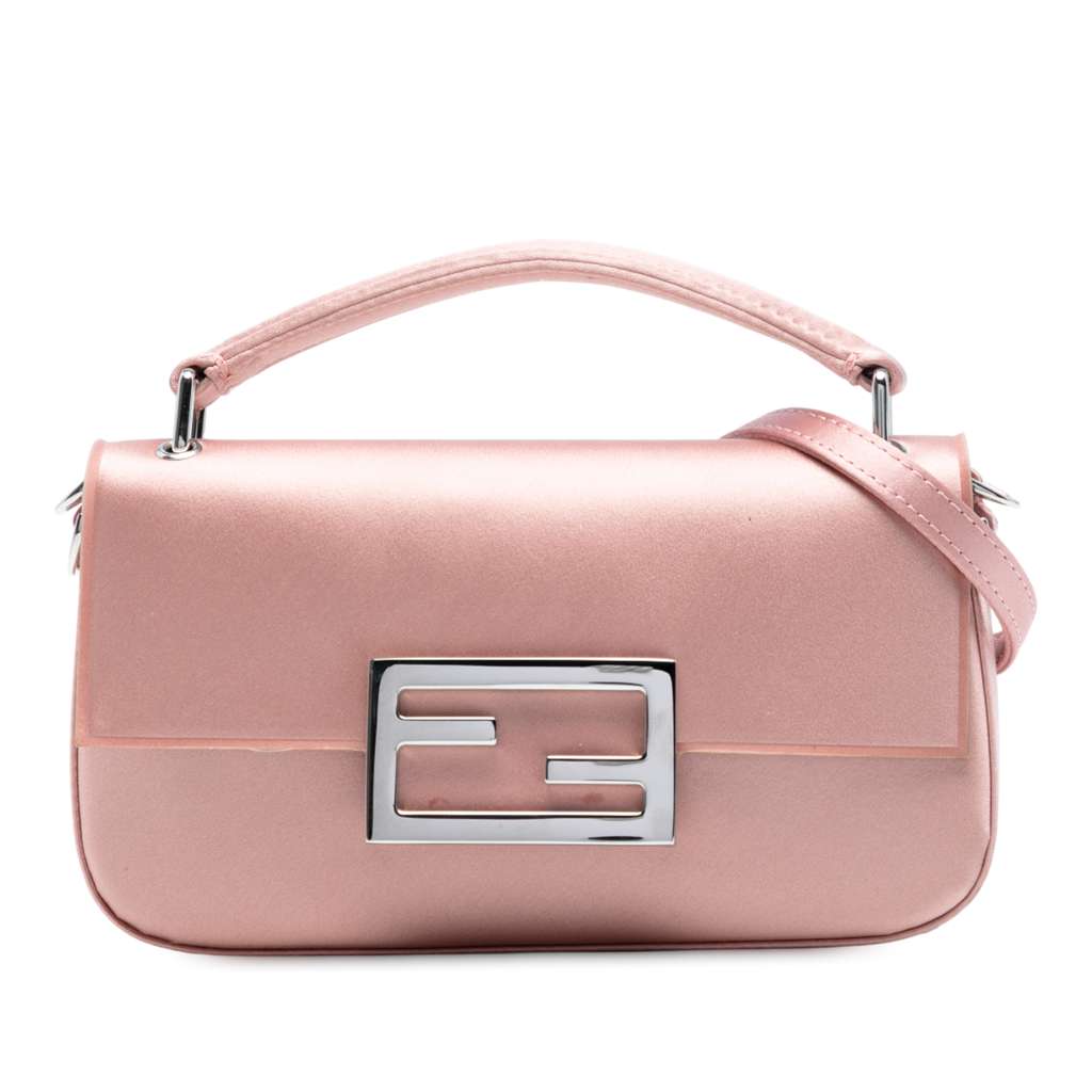 Fendi Silk Baguette Phone Pouch Satchel