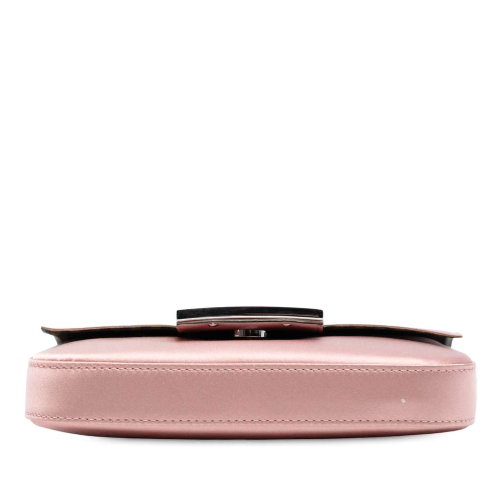 Fendi Silk Baguette Phone Pouch Satchel - Image 6