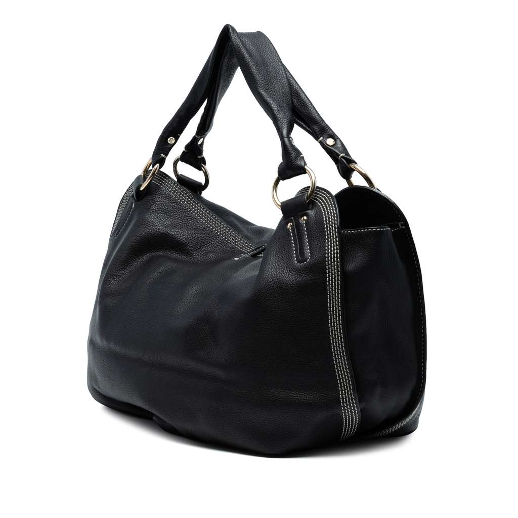 Celine Large Grained Calfskin Bittersweet Hobo - Back view