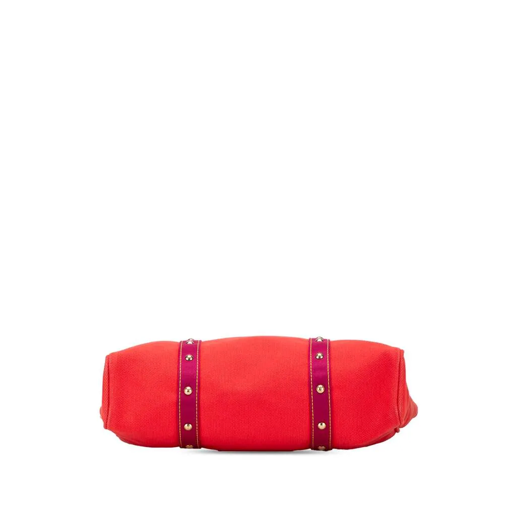 Louis Vuitton Antigua Cabas GM Red Canvas Good - Inside View