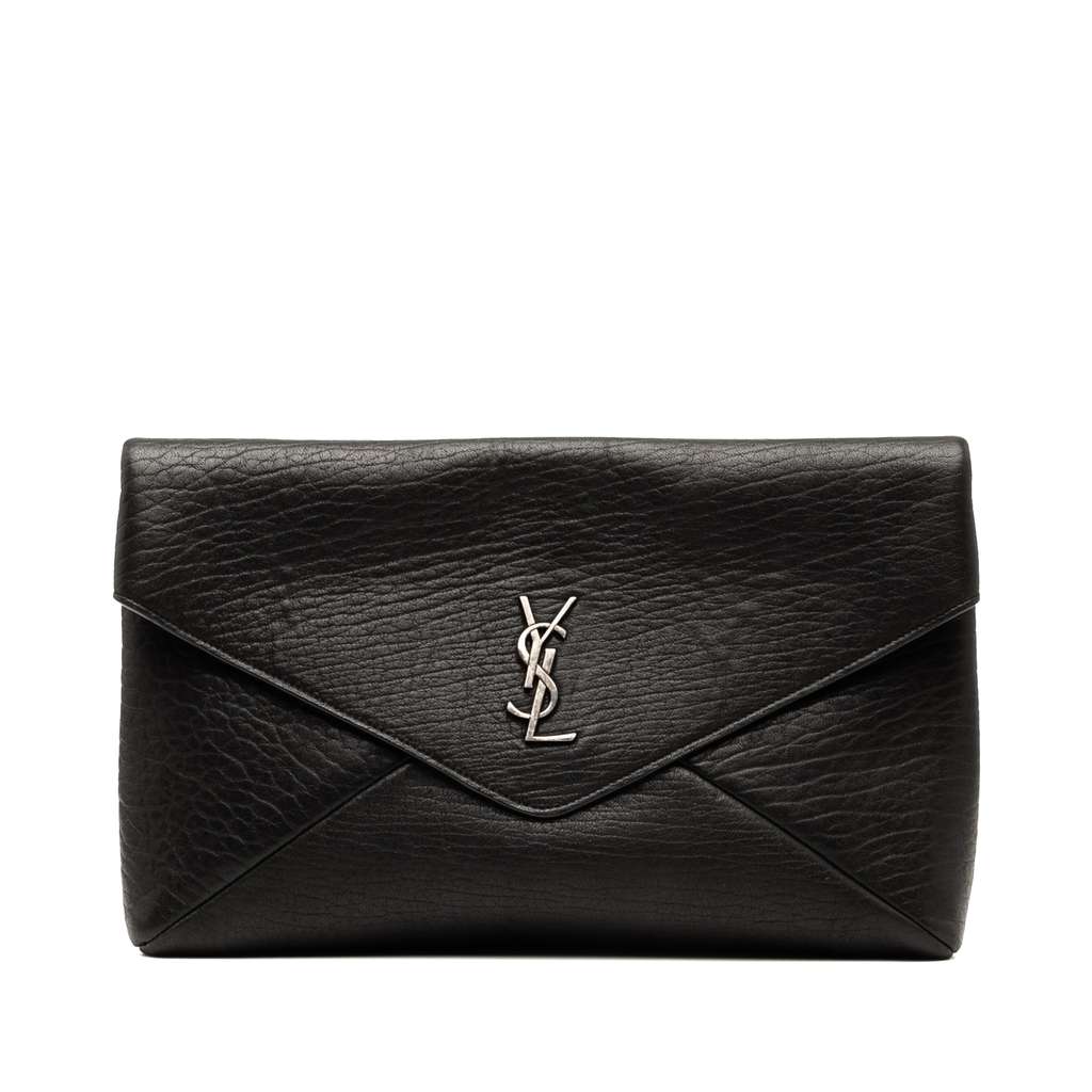Saint Laurent Large Lambskin Cassandre Envelope Pouch