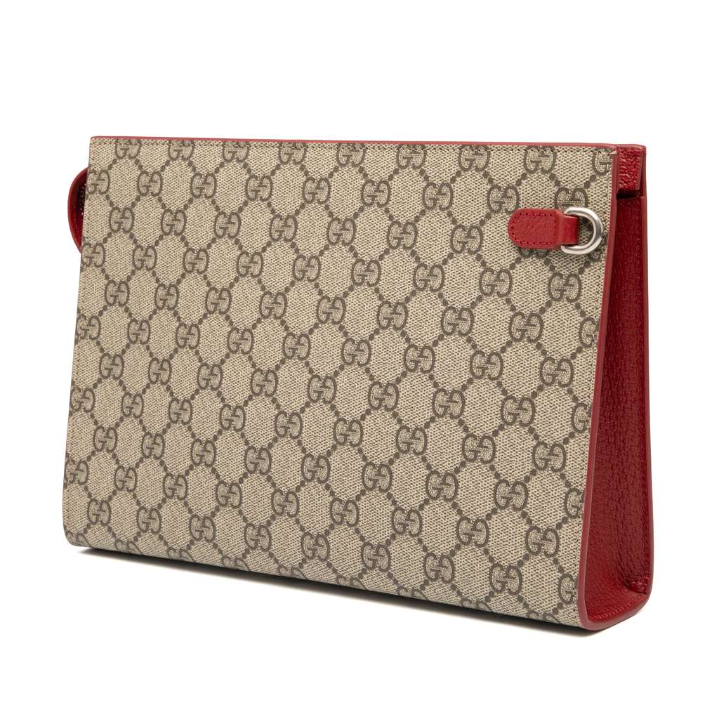 Gucci Small Bicolor GG Supreme Pouch - Back view