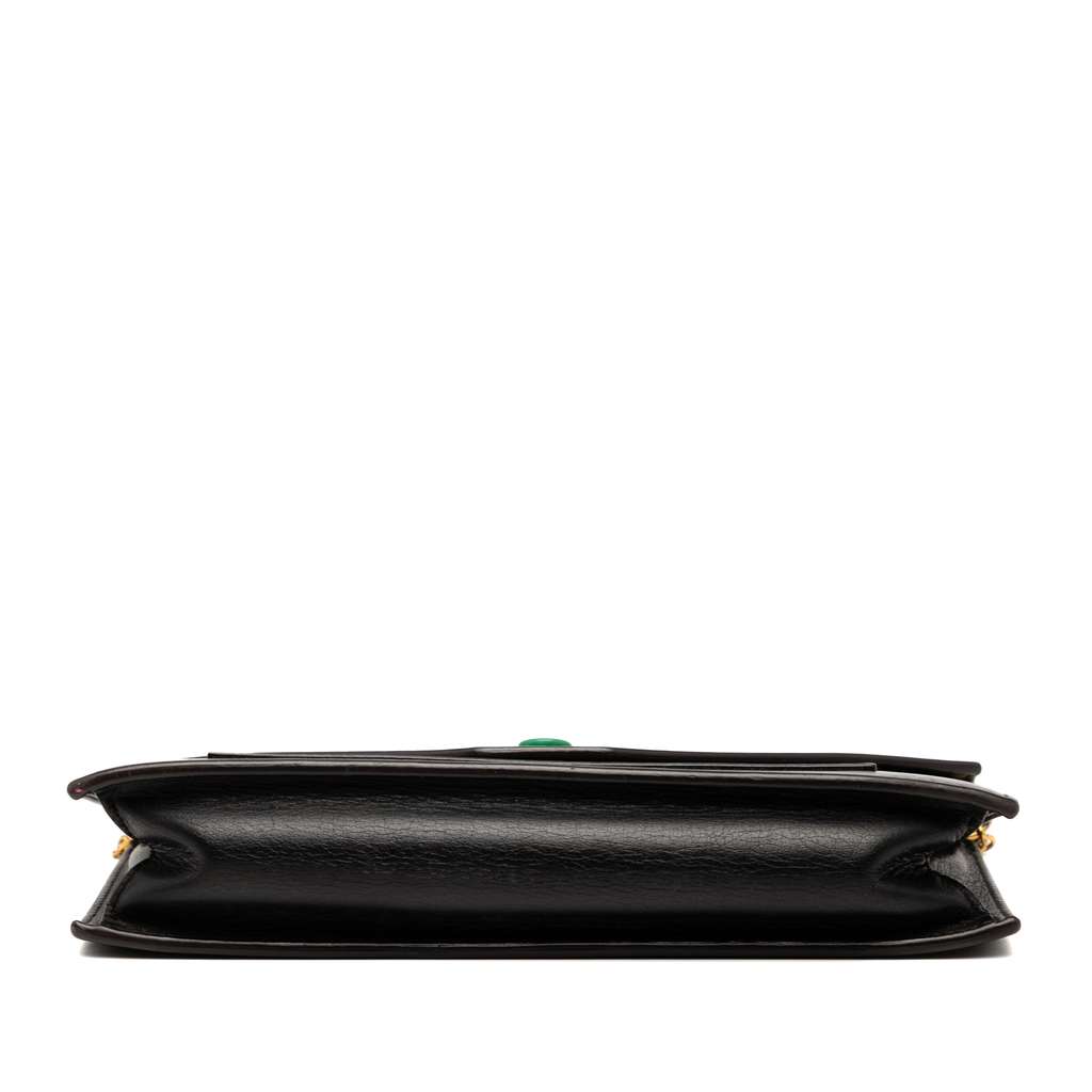 Celine Tricolor Leather Pocket Envelope Wallet On Chain - Image 6