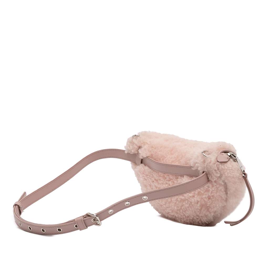 Miu Miu Shearling Convertible Belt Bag - Back view