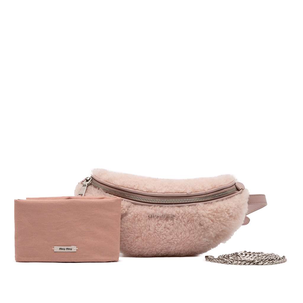 Miu Miu Shearling Convertible Belt Bag - Image 14