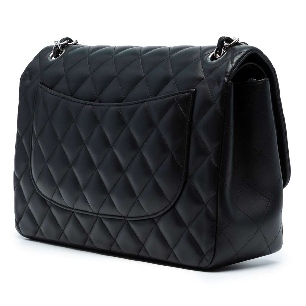 Chanel Jumbo Classic Lambskin Double Flap - Back view