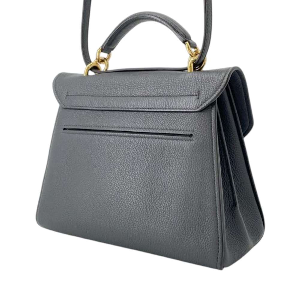 Salvatore Ferragamo Calfskin Gancini Margot Top Handle Bag - Back view