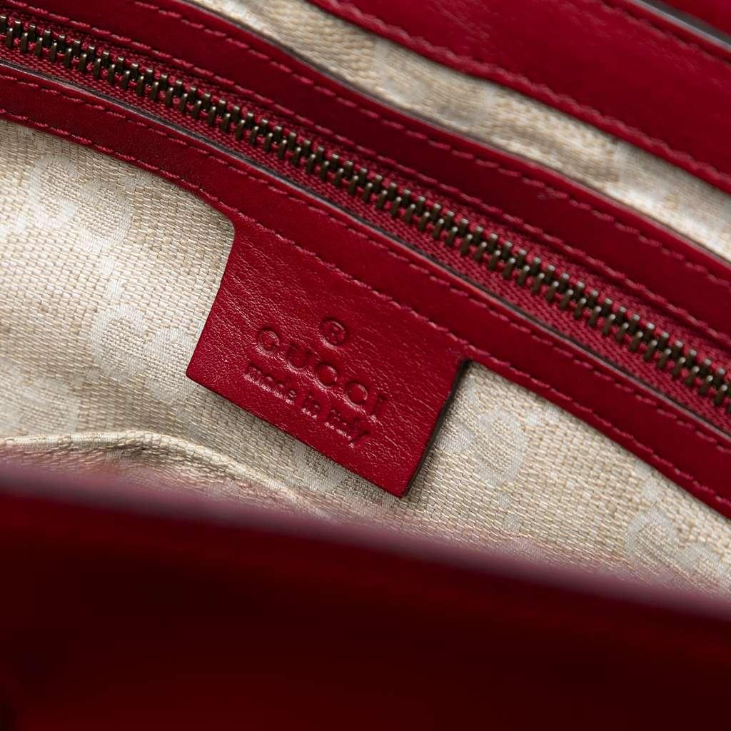 Gucci Patent Bright Bit Satchel - Side view