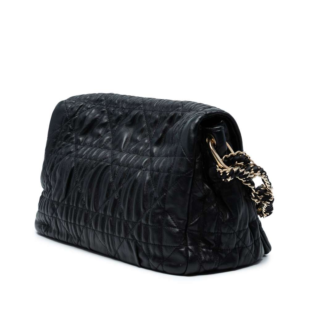 Dior Lambskin Cannage Gaufre Delices Flap - Back view