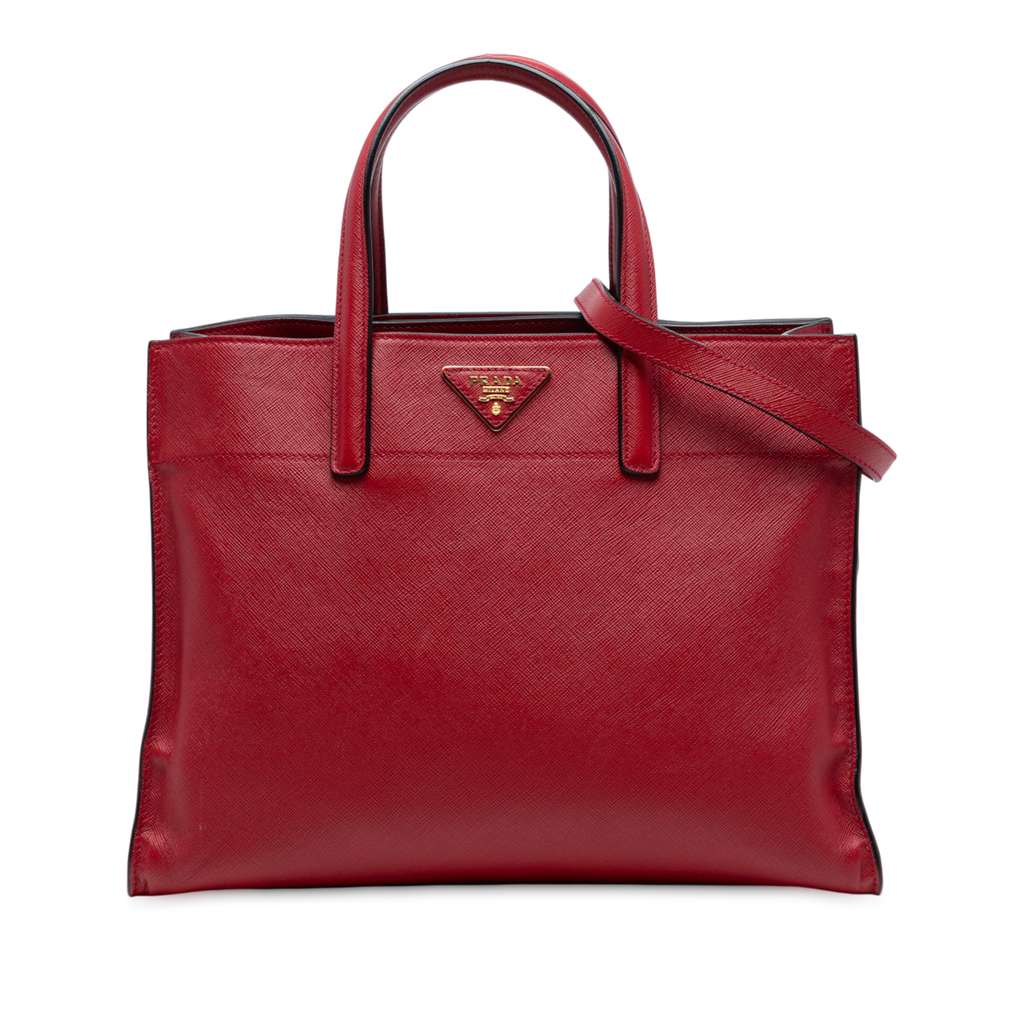 Prada Saffiano Soft Triple Pocket Tote