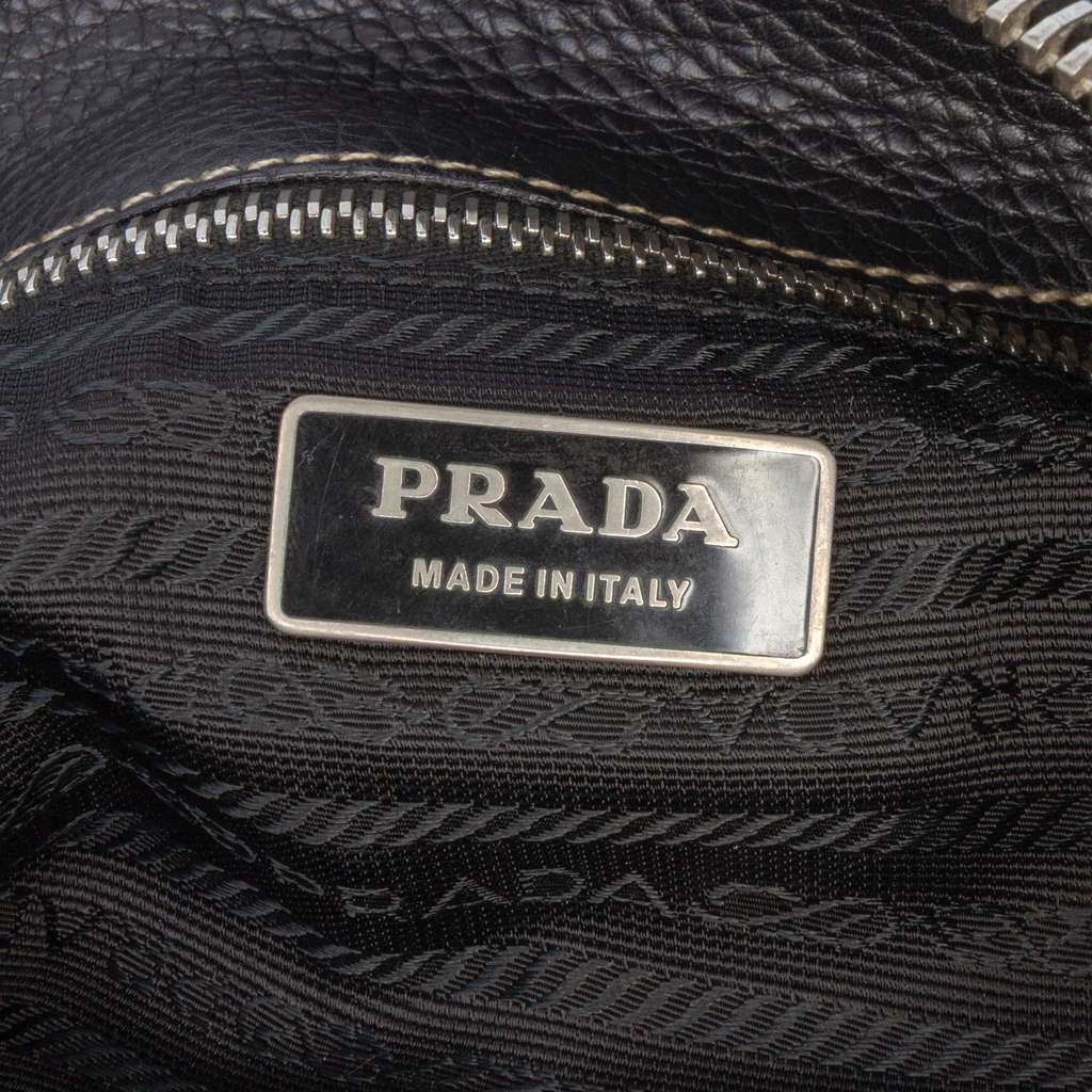 Prada Leather and Tessuto Shoulder Bag - Side view